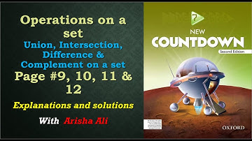 What are the Operations on a set || Oxford Countdown 2nd Edition || Class #7