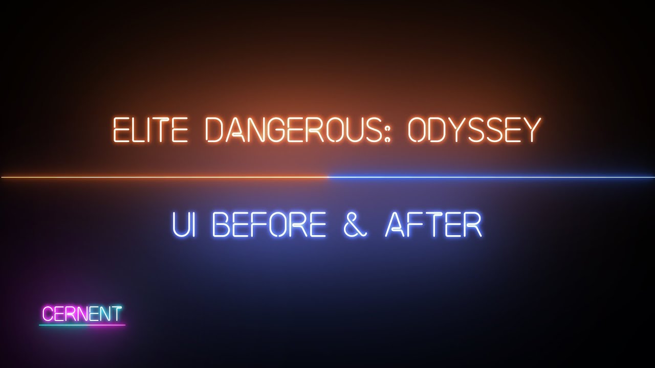 Elite Dangerous: Odyssey Alpha Phase 2 UI Before & After