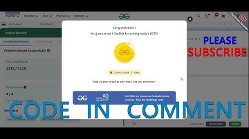 GFG POTD 03/01/2025 IN C++ MOST IMPORTANT INFORMATION | CODE IN COMMENT #geeksforgeeks #gfg #potd