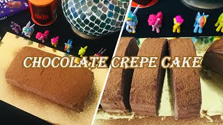 15 MIN NO OVEN EASY CHOCOLATE CREPE CAKE | CREPE CAKE RECIPE | Super Mommy Chef