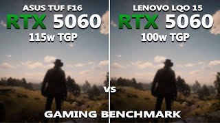 اختبار أداء ألعاب الكمبيوتر المحمول: RTX 5060 115W مقابل 100W | Lenovo LOQ مقابل ASUS TUF | screenshot 1