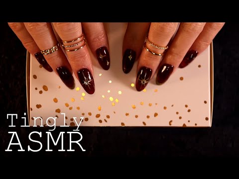 ASMR Sleepy sounds with the little advent boxes (🎧 soft spoken/whisper, light tapping, scratching)