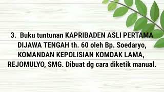 11 POKOK AJARAN KAPRIBADEN MAKRIFAT BERDASARKAN DAWUH-DAWUH KANJENG BOPO ROMO SEMONO