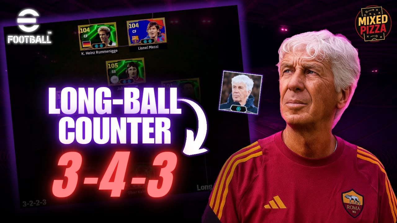 eFootball™ 2026 - GASPERINI 3-4-3 Custom Long Ball Counter Formation | Setup & Instructions