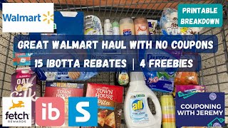 Great Walmart Haul Using Only Rebate Apps | 15 Ibotta Rebates |