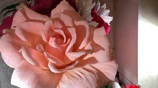 Гигантская роза. Способ создания. Бумажный цветок. Giant rose. The way to create. Paper flower.