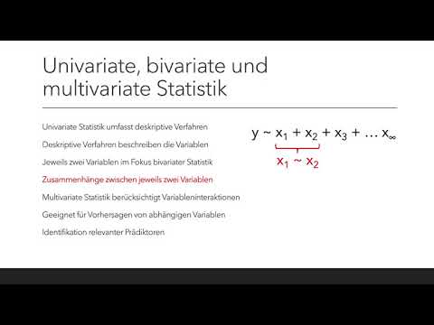 Video: Was sind die Hauptunterschiede zwischen der univariaten bivariaten und der multivariaten Analyse?