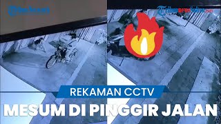Video Viral Rekaman CCTV Adegan Mesum di Pinggir Jalan, Wanita Didatangi Sejumlah Pria Naik Motor