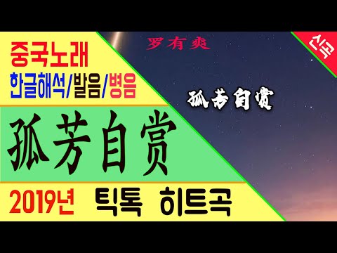 [Chinese song / 중국노래] 孤芳自赏 (고방자상) 罗有爽 (라유상) /가사/해석/한글발음/병음 /拼音/Lyrics