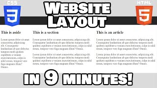 CSS website layout in 9 minutes!