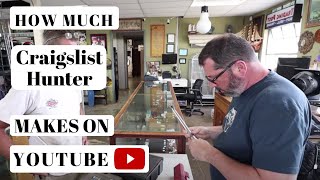 How much Craigslist Hunter makes on Youtube