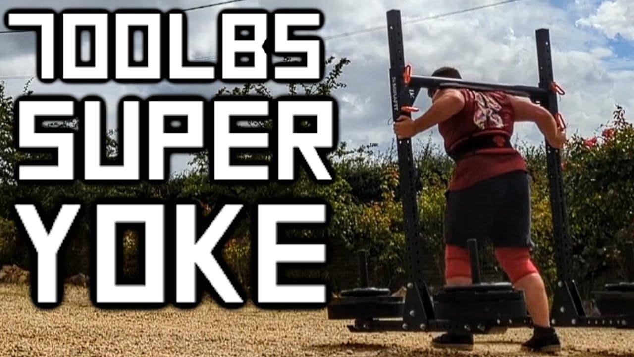 700LBS SUPER YOKE WALK PB Heavy Strongman Events Session YouTube