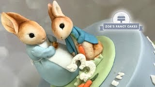 Peter Rabbit & Josephine Rabbit cake toppers Beatrix Potter