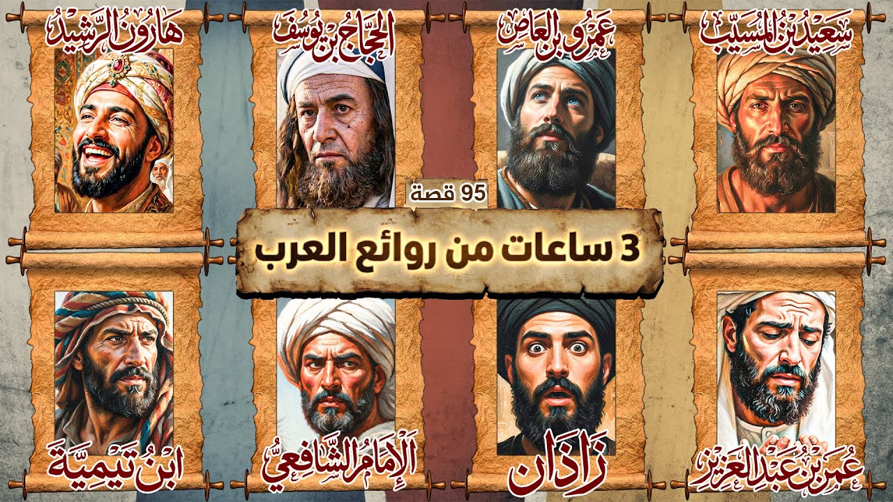 الموسوعة الذهبية: 95 قصة من أذكى وأعظم مواقف العرب (3 ساعات من المتعة العقلية)