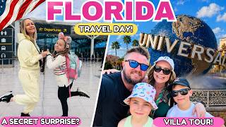 Florida Travel Day ✈️🇺🇸 HUGE Villa Reveal + A Secret Surprise! | LGW ✈️ MCO