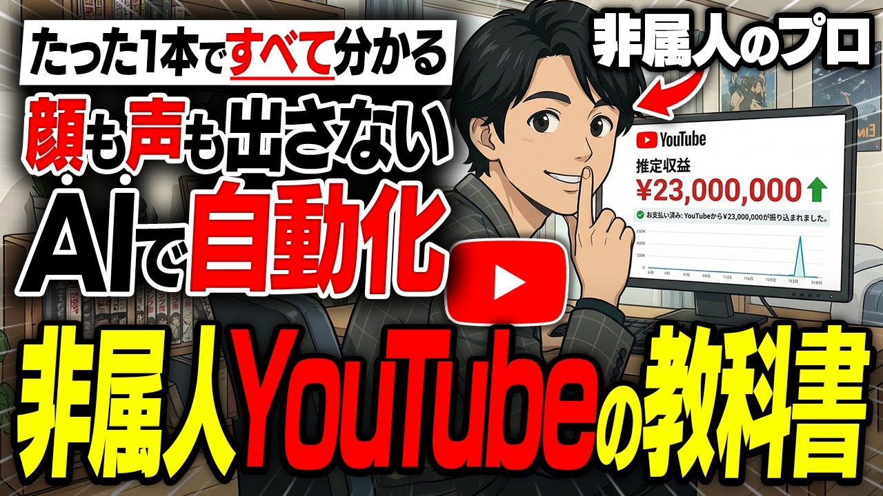 【完全版】稼ぎたい奴は見ろ！僕が非属人YouTubeでAI使って資産1億稼いだ方法