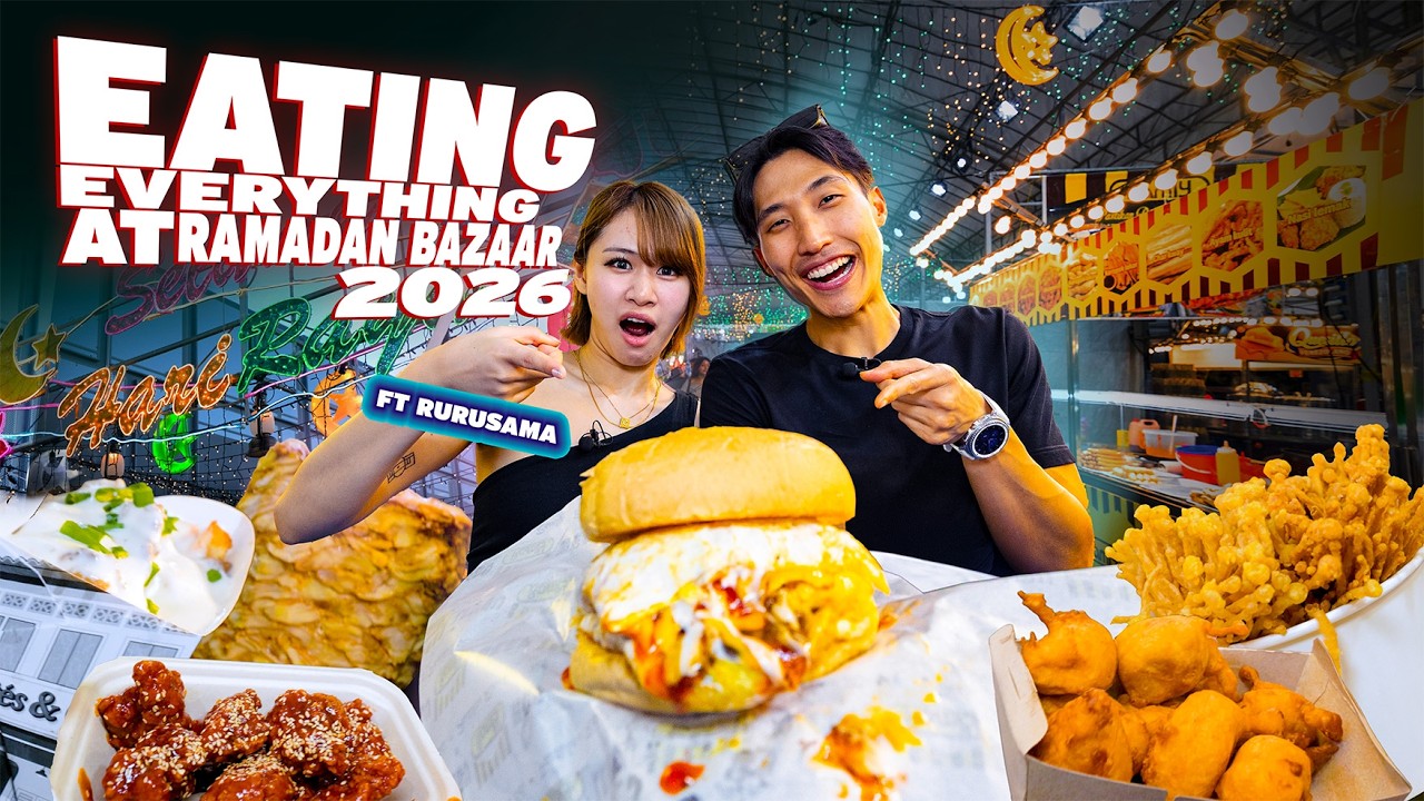 Eating Everything At Ramadan Bazaar 2026?! Ft. Rurusama! | Was It Worth It?