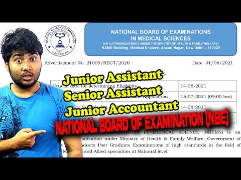 NBE Online Form 2021 | Junior Assistant, Senior Assistant and Junior Accountant | Notification