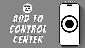 HOW DO I ADD SCREEN RECORDING TO CONTROL CENTER