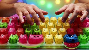 The Juiciest Keyboard Ever Made! 🍉 Typing on 101 Real Fruit Keys – Ultimate Satisfying ASMR