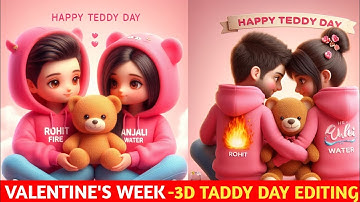 Taddy Day 3D ai image creator kaise kare !! Taddy ai photo Editing  !! Happy Taddy Day