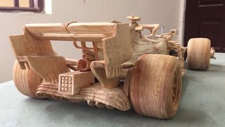 Wood Carving - New Ferrari SF1000 2020 - F1 Racing Car - Woodworking Art