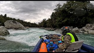 Hollyford river trip in the outboard jet, day 1