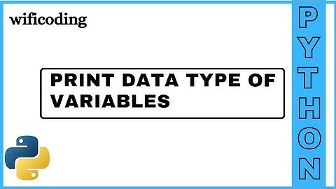 print data type of variables in python