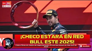 Checo Pérez en medio de negociaciones afirma que estará en Red Bull en 2025