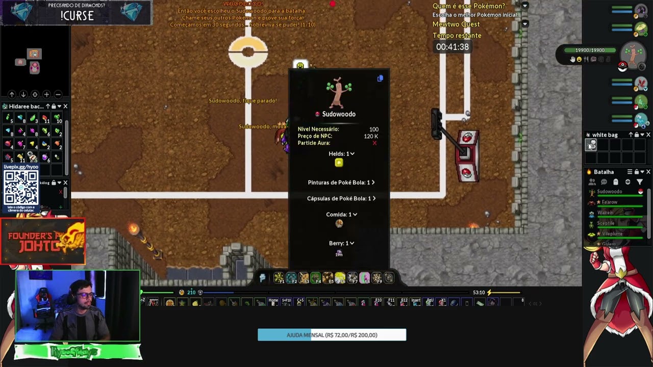 MEWTWO QUEST COM SPEEDTERS RAINBOW 3!  TODOS OS POKES +0