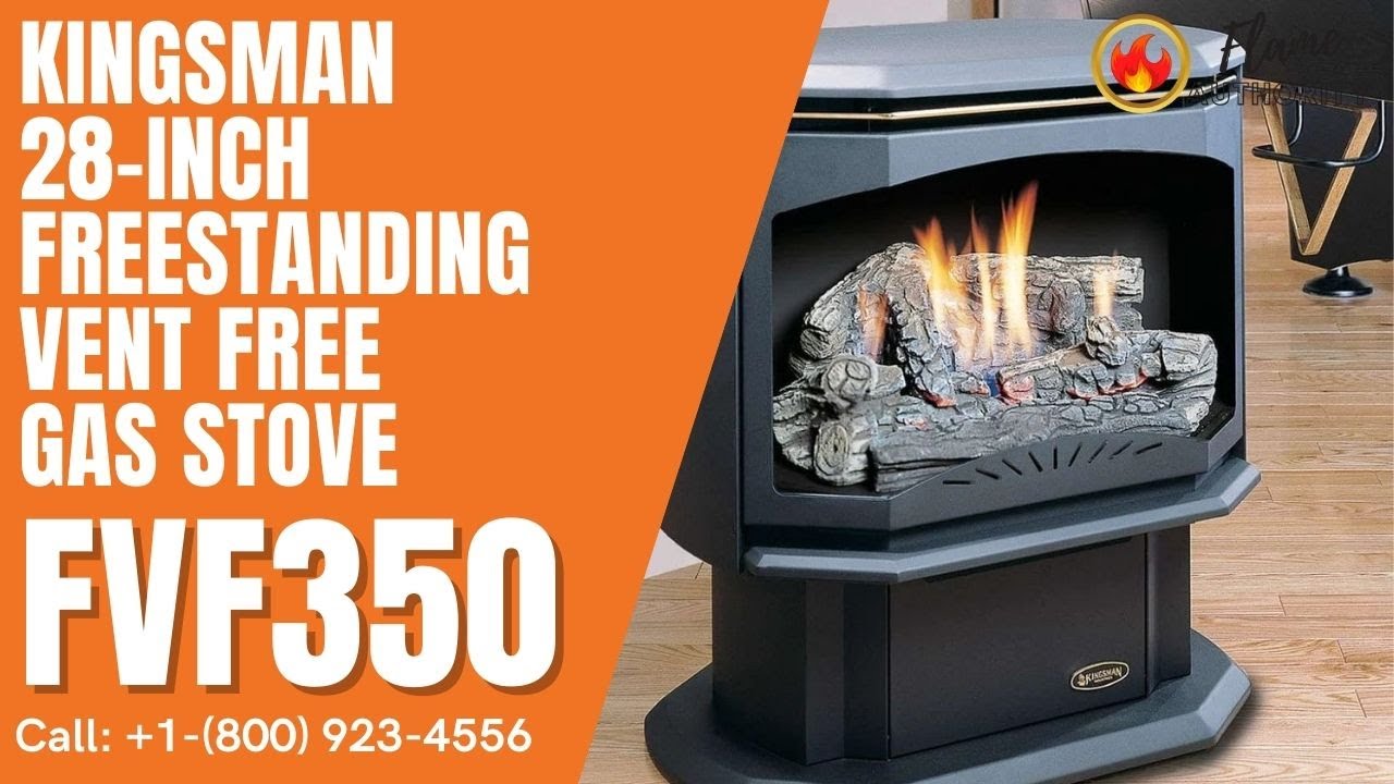 Kingsman 28inch Freestanding Vent Free Gas Stove FVF350 YouTube