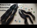 Natural hair extensions making  from fallen hair -  savaram -సవరం తయారీ- the traditional way