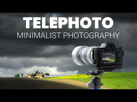 Dramatic Minimalist Telephoto Zoom Lens Landscape Photography in Tuscany