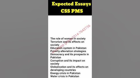 Expected CSS PMS ESSAY #essay #css #viralshots