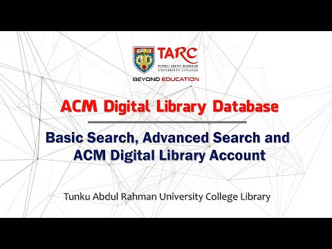 ACM Digital Library Database