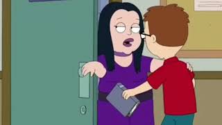 American dad - Steve and Debbie kiss in the School hallway