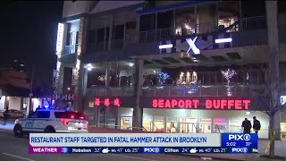 1 dead, 2 critical in hammer attack at Brooklyn buffet
