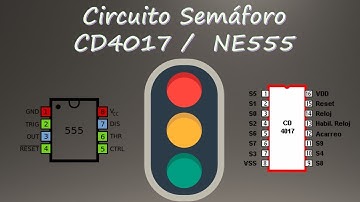 Aprende a hacer el proyecto del Circuito Semáforo / 555 / CD4017