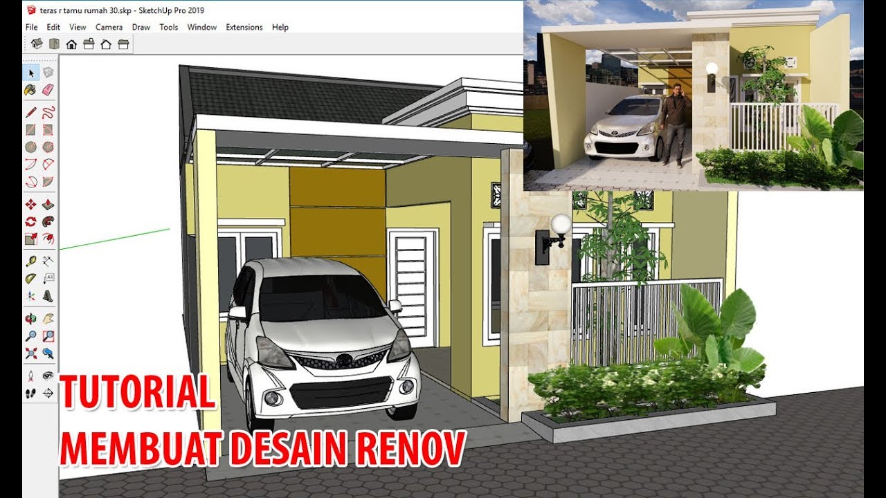 Membuat Desain  Renov Depan  Rumah  Subsidi  tipe 30 YouTube