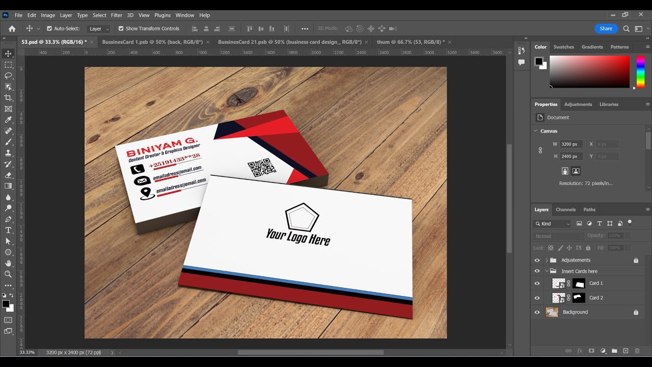 Image 3 for Business Card Template Photoshop Cs6