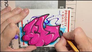 Timelapse - Super quick graffiti slap sticker designs