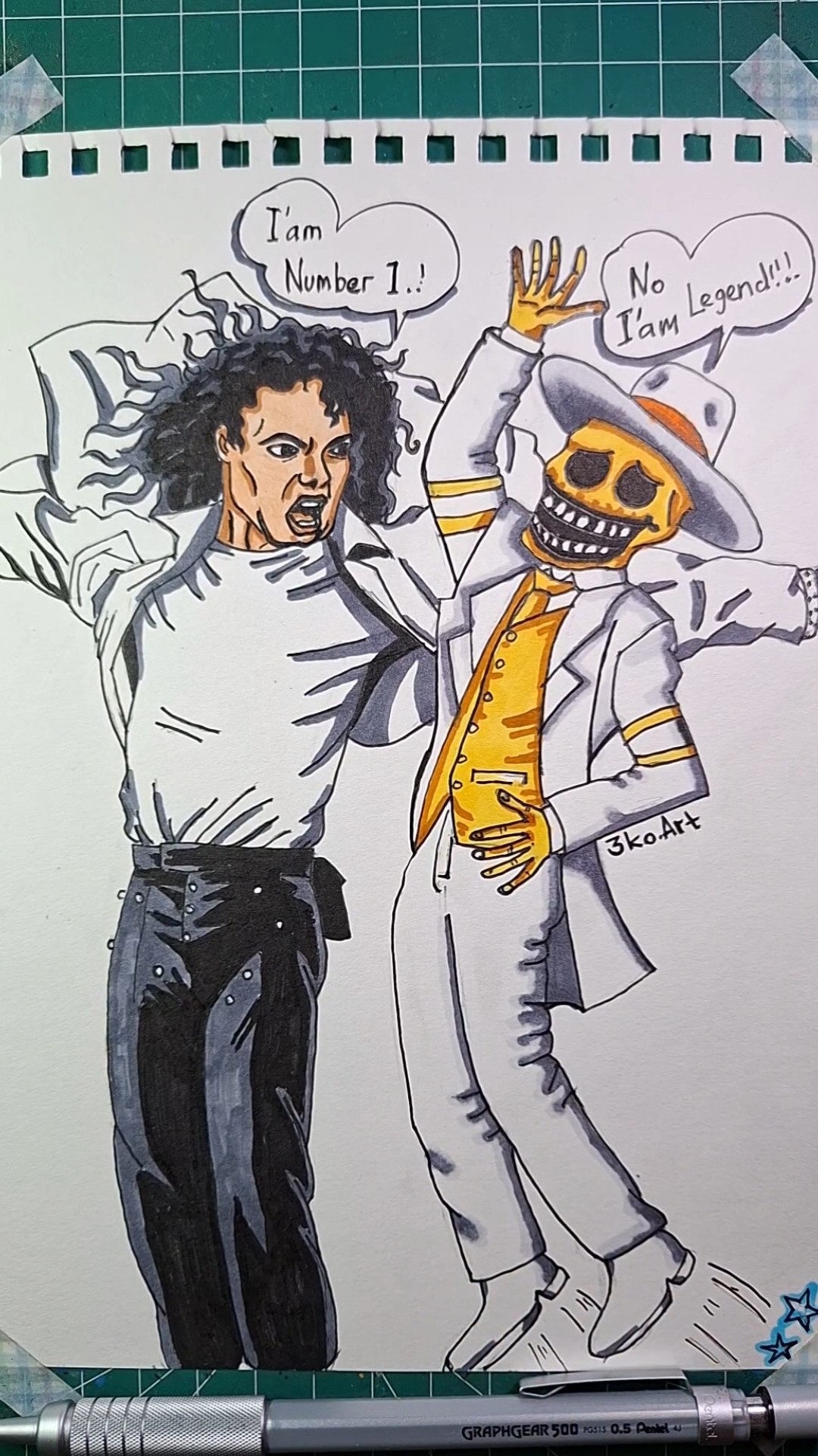 Drawing Michael Jackson real legend and number 1