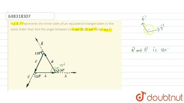 If vecA,vecB, vecC represents the three sides of an equilateral triangle taken in the same order...
