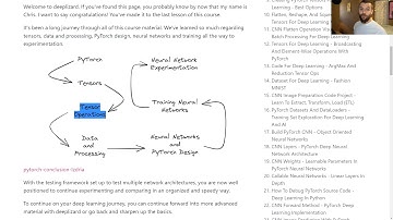 Deep Learning with PyTorch - Course Reflection