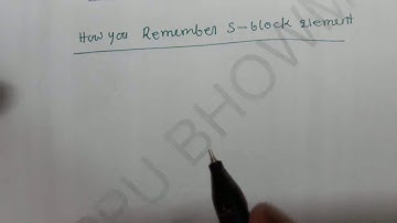 How do you remember S block element???,S block element,Part:01,Mr.Pappu Bhowmick