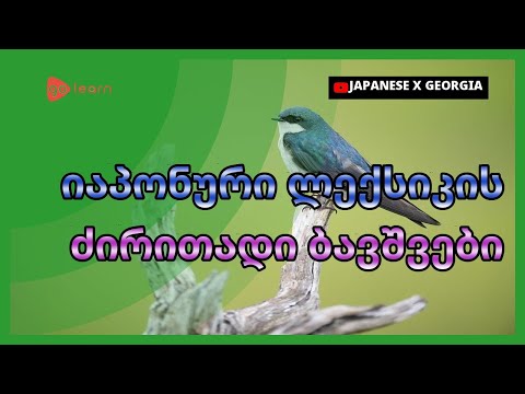 იაპონური ლექსიკის ძირითადი ბავშვები | Golearn