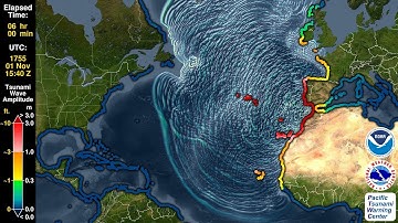 Tsunami Forecast Model Animation: Lisbon 1755