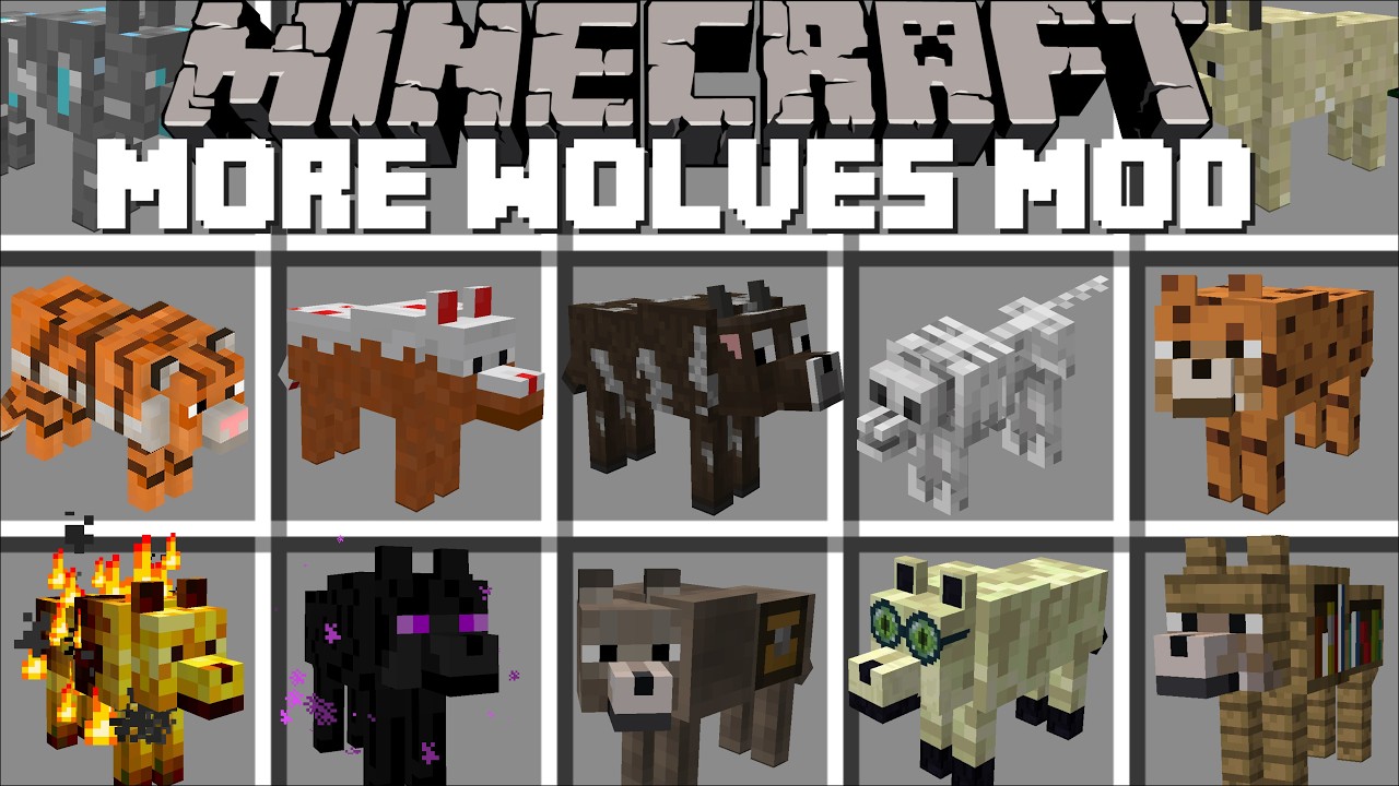 Rarest Wolf Types Minecraft Java Mod Minecraft EXTREME WOLF MOD / PLAY AND PET LOADS DIFFERENT WOLVES ...