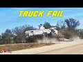 UTILITY TRUCK TAKES TURN A LITTLE TOO FAST