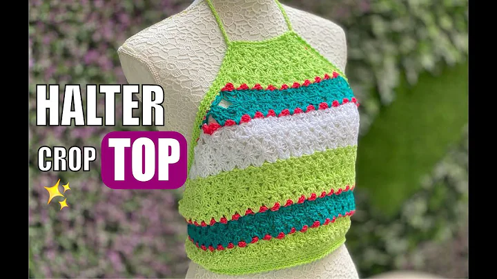 HOW TO crochet Halter Crop Top - EASY AND FAST - B...